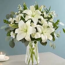 Sympathy White Lily Bouquet